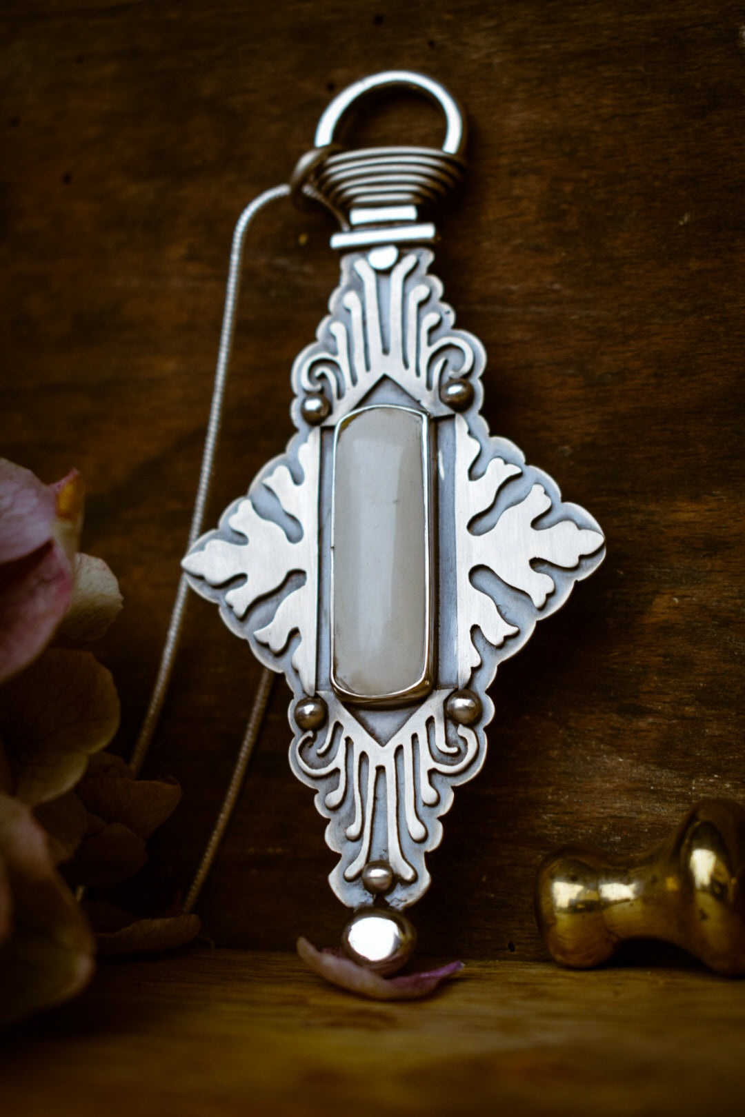 ARDEKO - Pendentif en Argent & Ivory creek Variscite