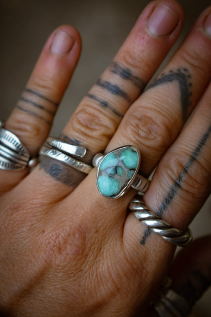 BLOOM - Bague Variscite Desert Bloom T54