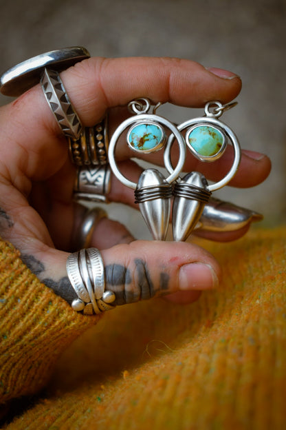 BOUKLASSES : Boucles d’oreilles en Argent & Turquoises