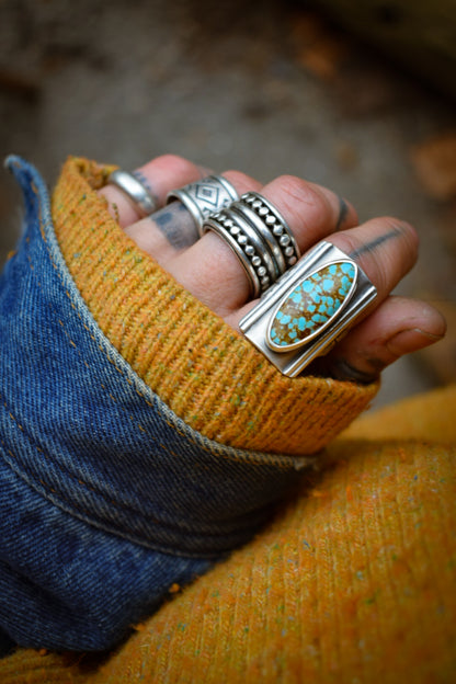 NUMBER8 - Bague T58 en Argent & Turquoise #8