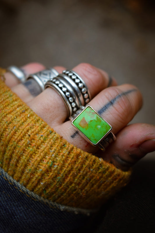 MANHATTAN - Bague T63 en Argent & Turquoise Manhattan Green