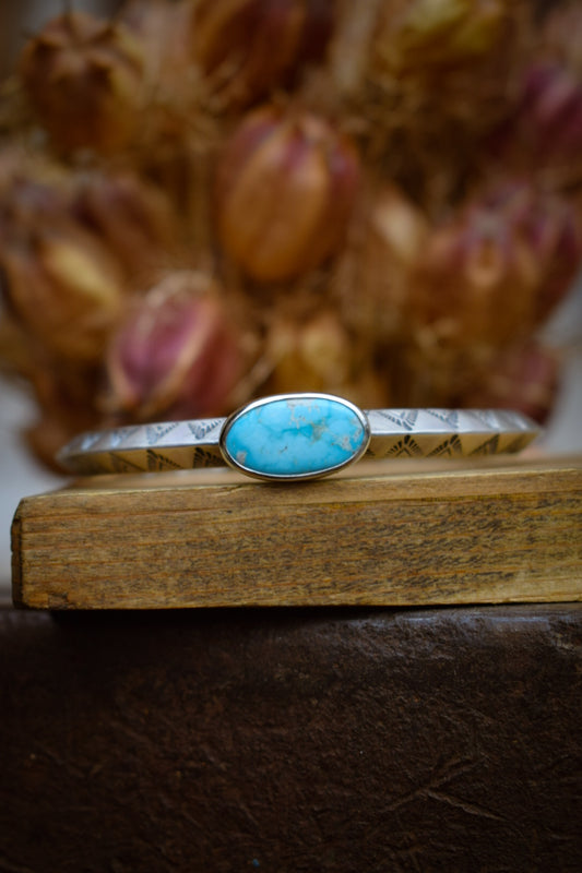 TRIANGLE - Bracelet en Argent & Blue Bird Turquoise