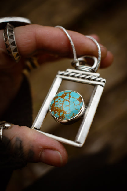 TEMPLE - Pendentif en Argent & Turquoise #8