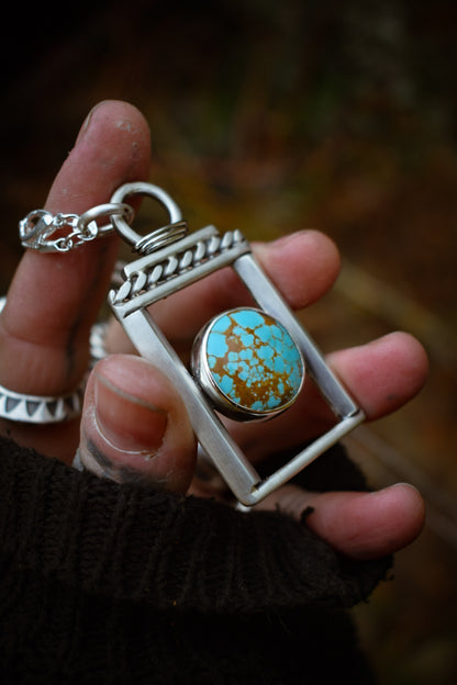 TEMPLE - Pendentif en Argent & Turquoise #8