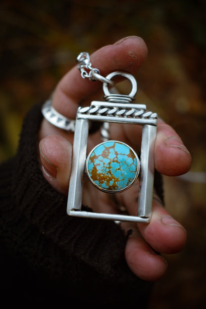 TEMPLE - Pendentif en Argent & Turquoise #8