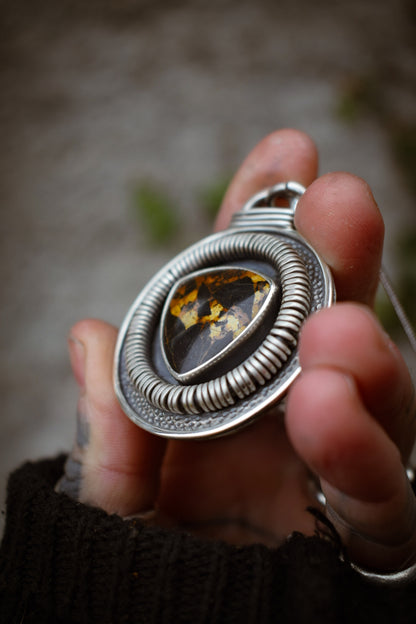 BLACKJACK - Pendentif en Argent & Turquoise BlackJack