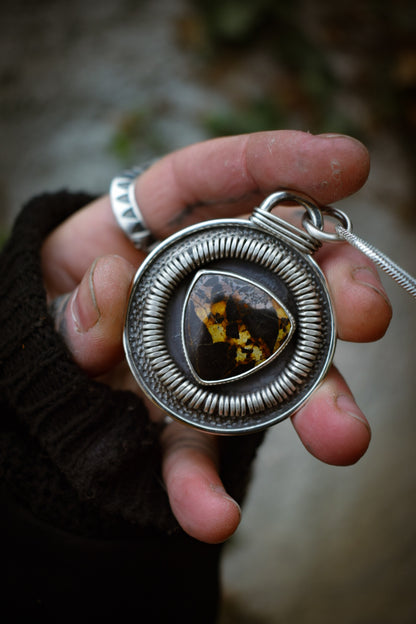 BLACKJACK - Pendentif en Argent & Turquoise BlackJack