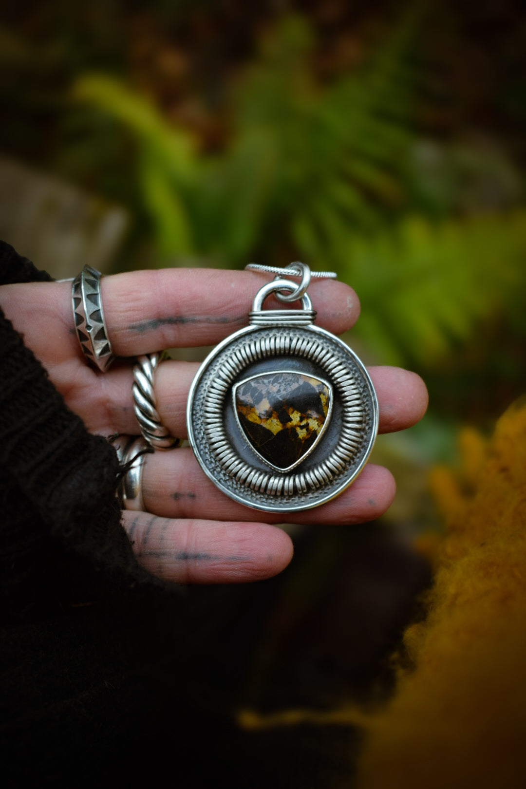 BLACKJACK - Pendentif en Argent & Turquoise BlackJack