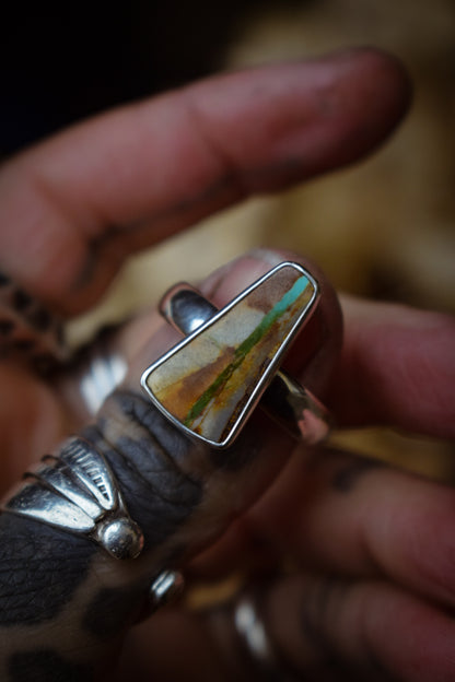 RIBBON - Bague T62 en Argent & Turquoise Ribbon Royston