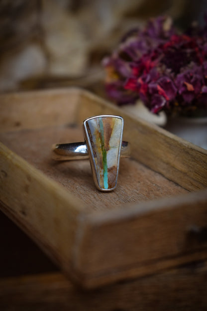 RIBBON - Bague T62 en Argent & Turquoise Ribbon Royston
