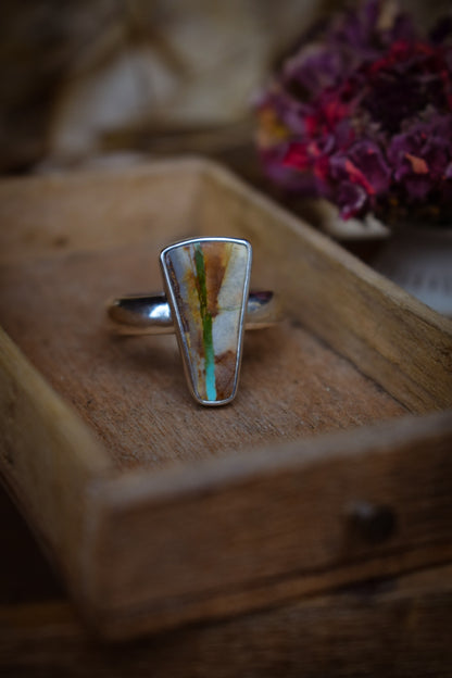 RIBBON - Bague T62 en Argent & Turquoise Ribbon Royston