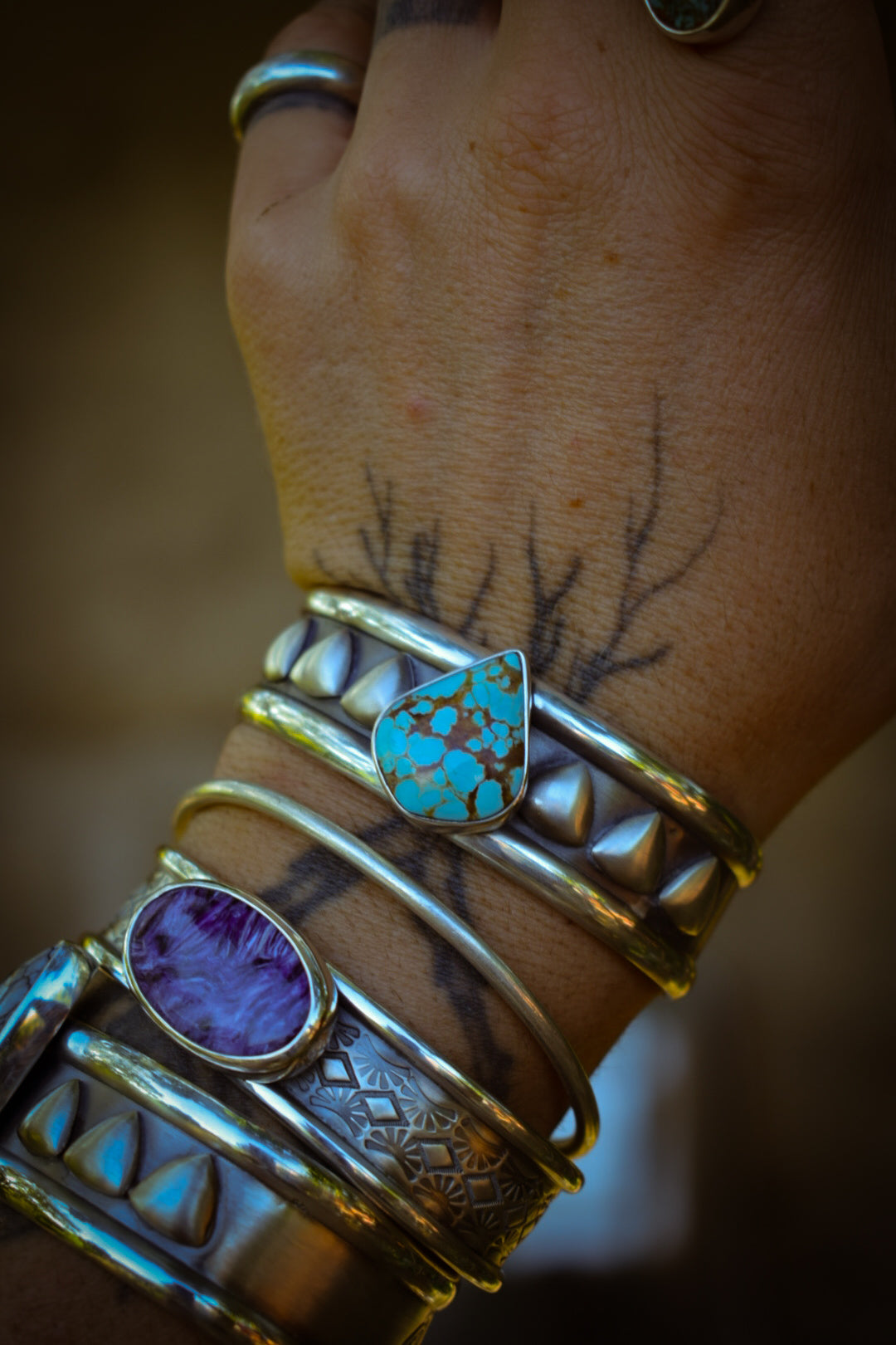 NUMBER 8 - Silver &amp; Turquoise Bracelet #8