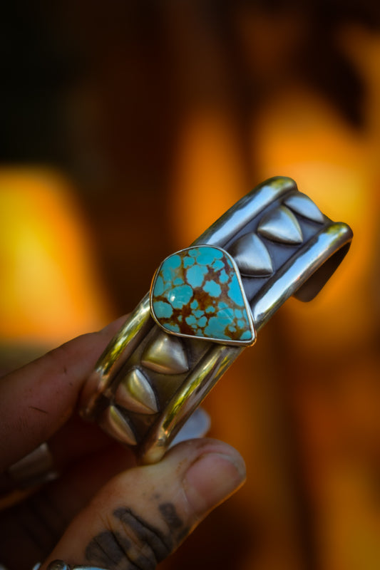 NUMBER 8 - Silver &amp; Turquoise Bracelet #8