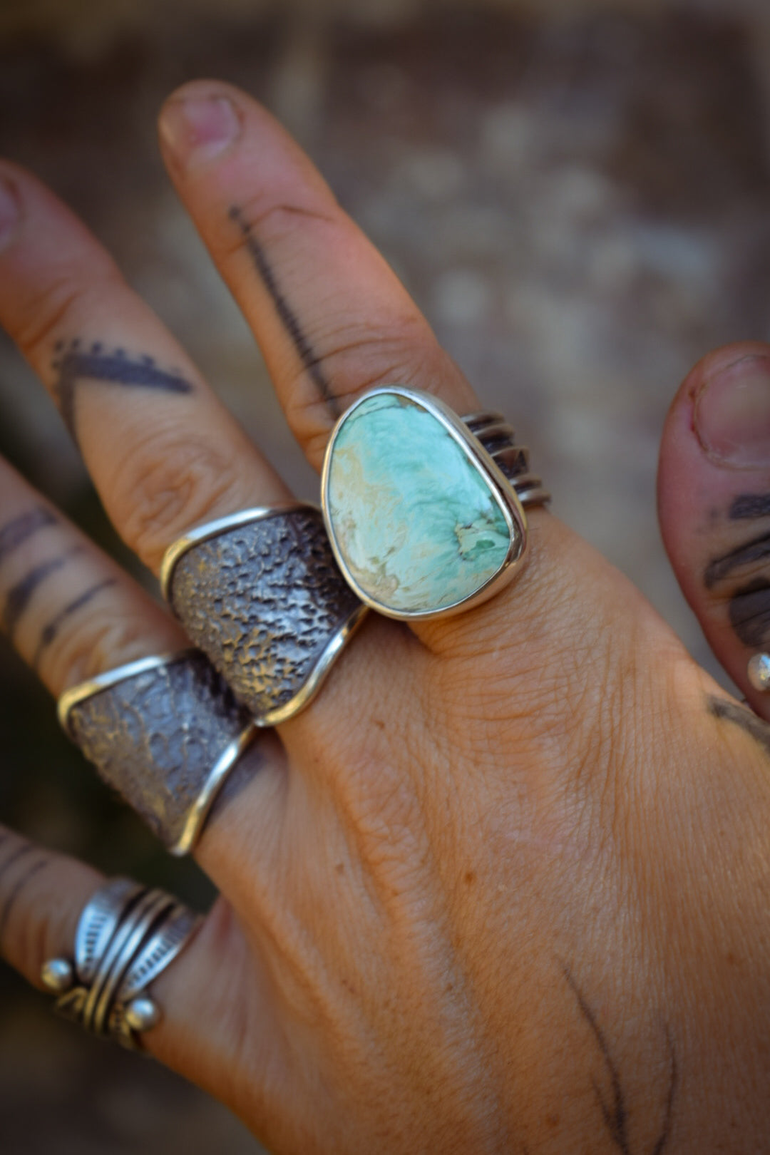 CARMEL MOUNTAIN - Bague Variscite T56