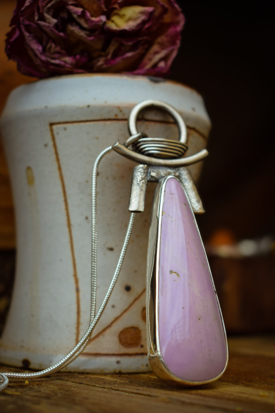 PHOSPO - Pendentif en Argent & Phosphosidérite