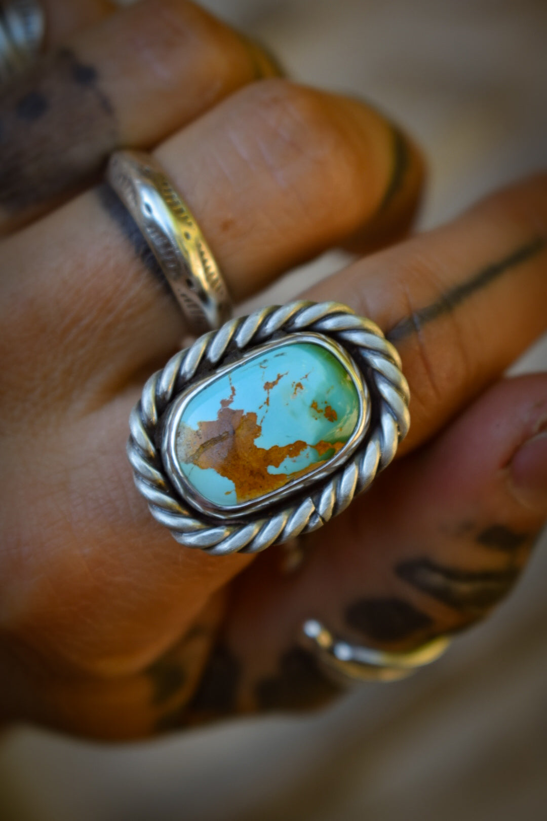 ROYSTON - Bague réglable Turquoise Royston