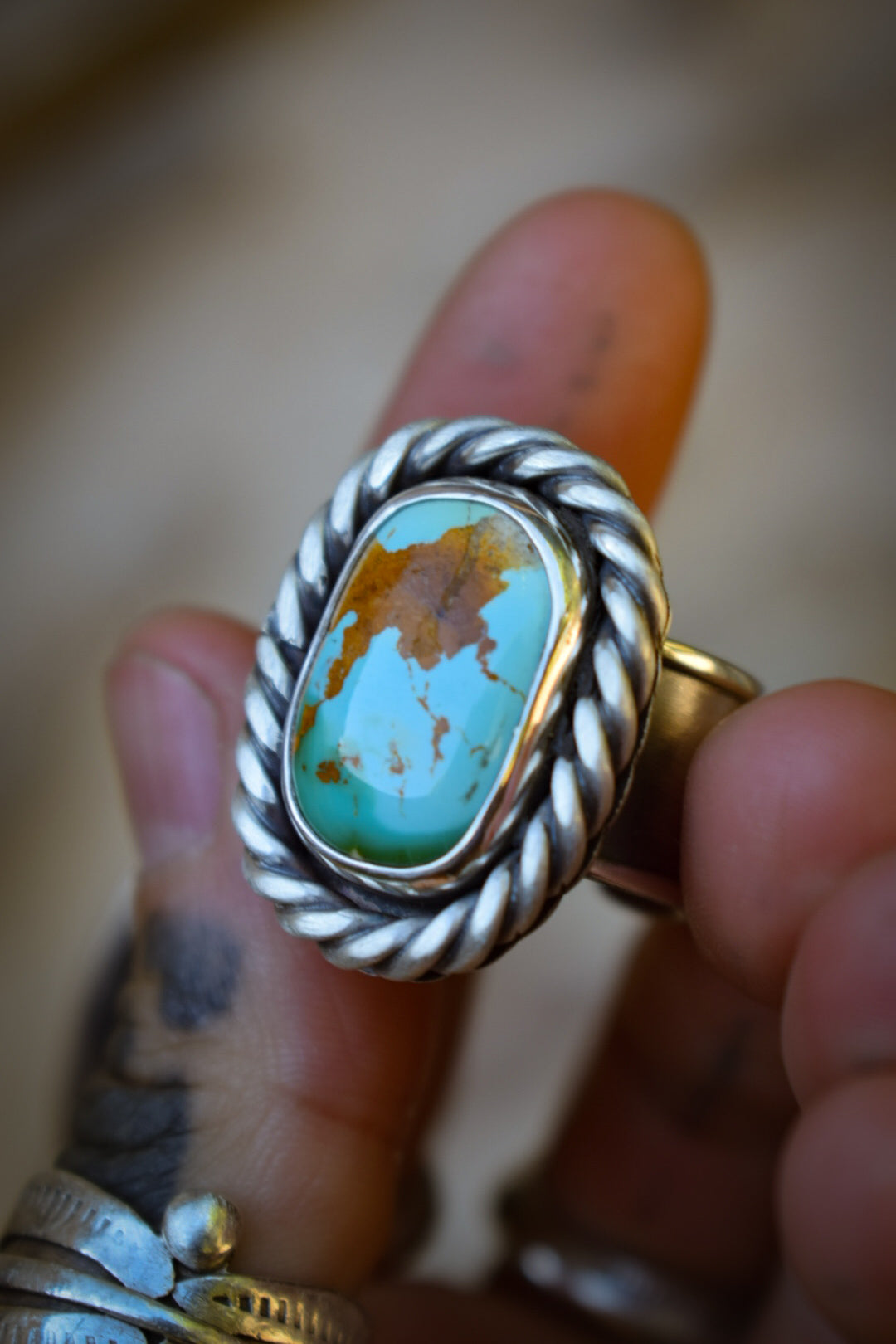 ROYSTON - Bague réglable Turquoise Royston