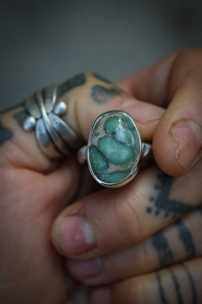 COLORS - Bague T56,5 Variscite Desert Bloom
