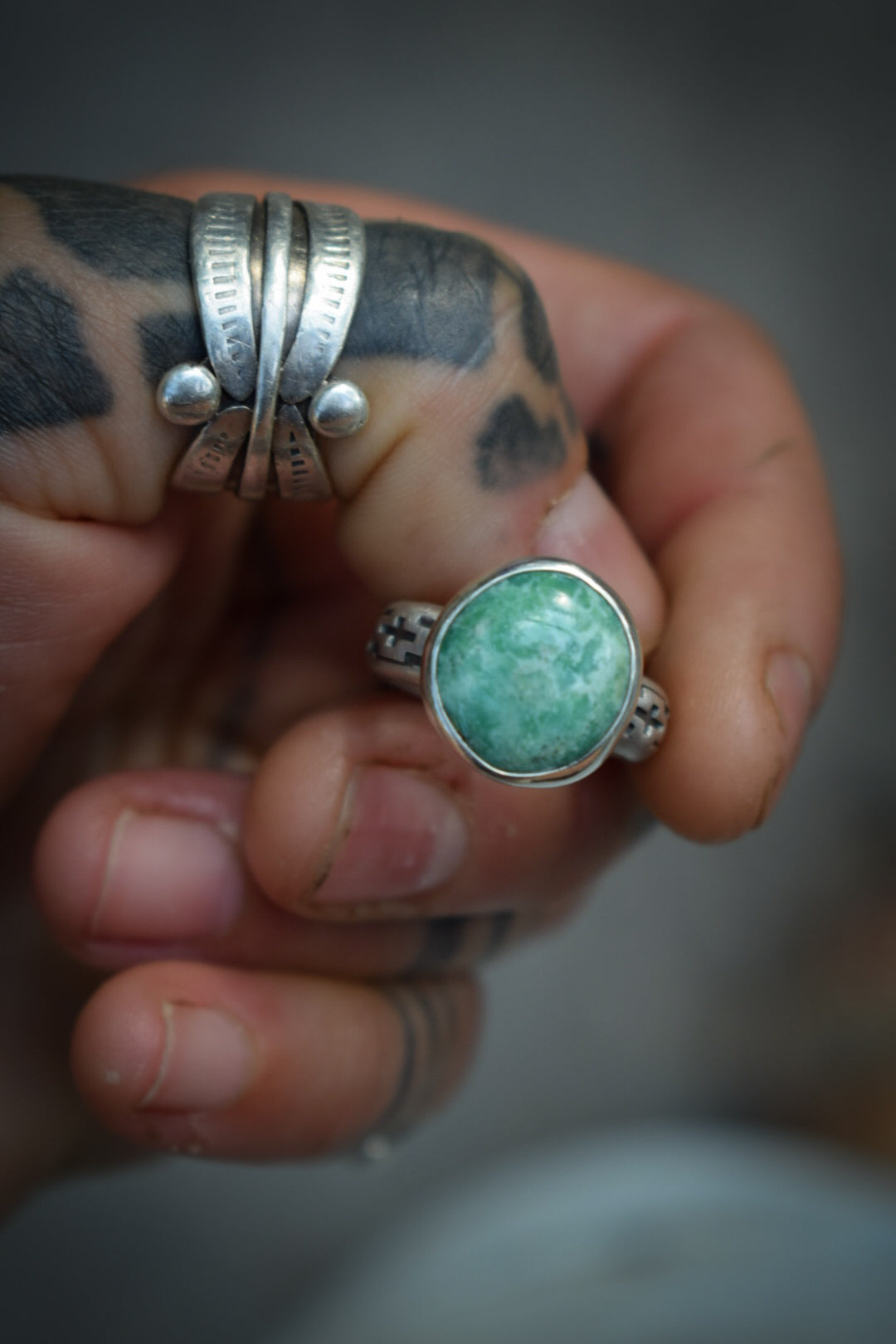 COLORS - Bague T52 Variscite Damele