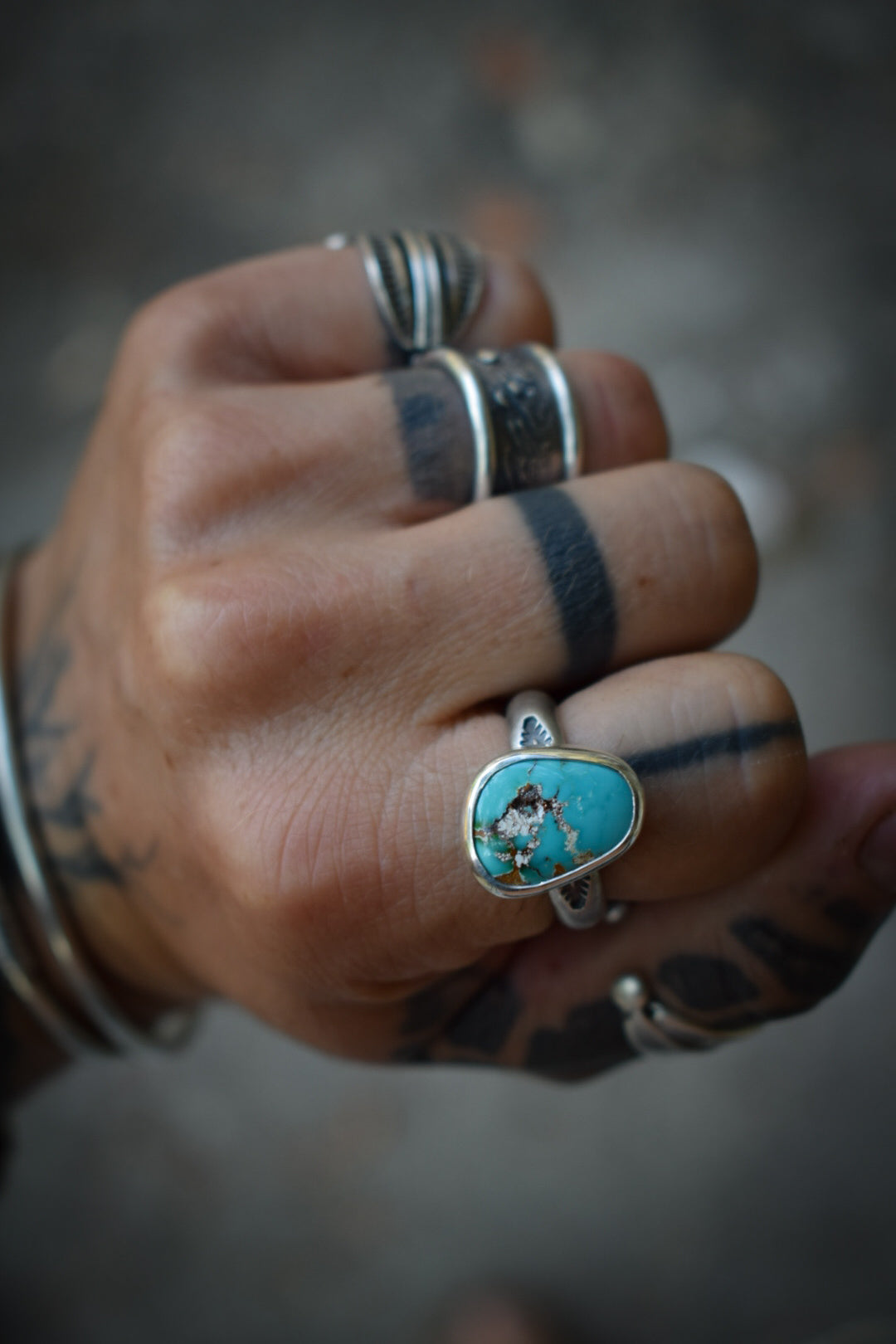 COLORS - Bague T59 Turquoise Royston