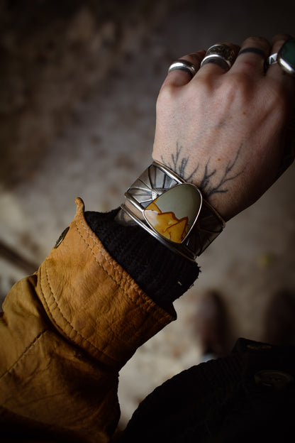 CANYON - Bracelet en Argent & Jaspe Paysage Owyhee