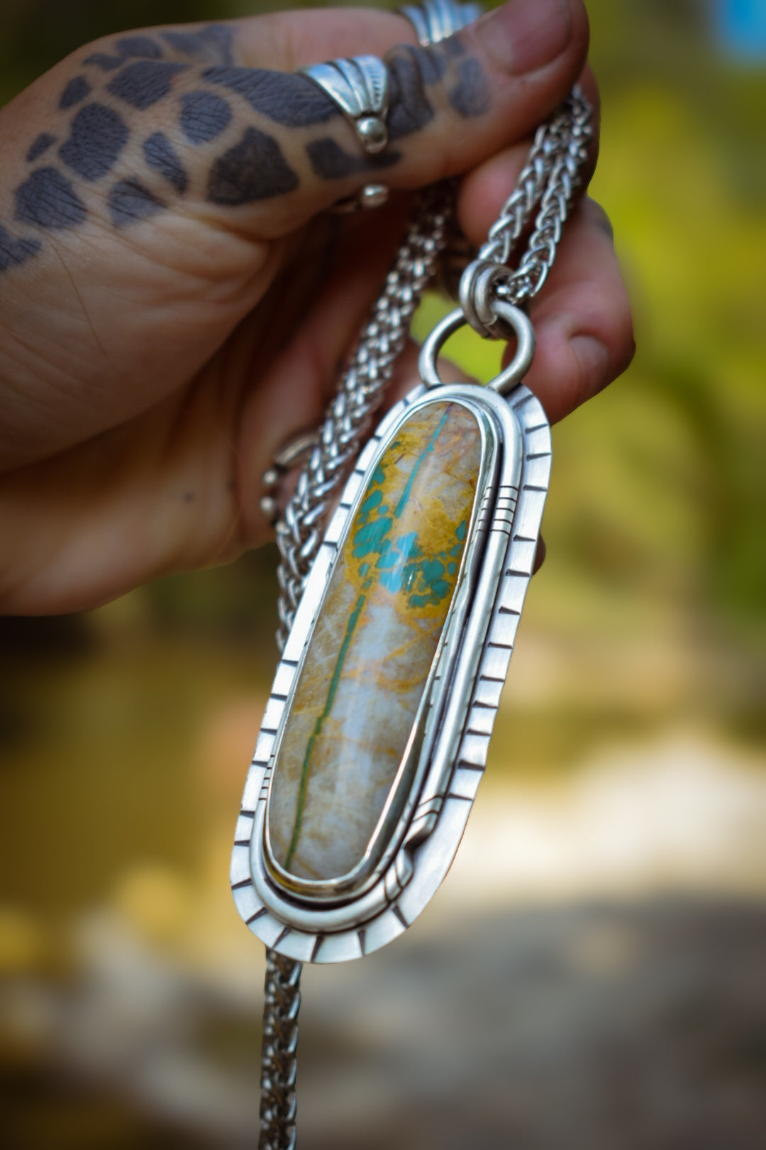 RIVIÈRE - Pendentif Turquoise Royston