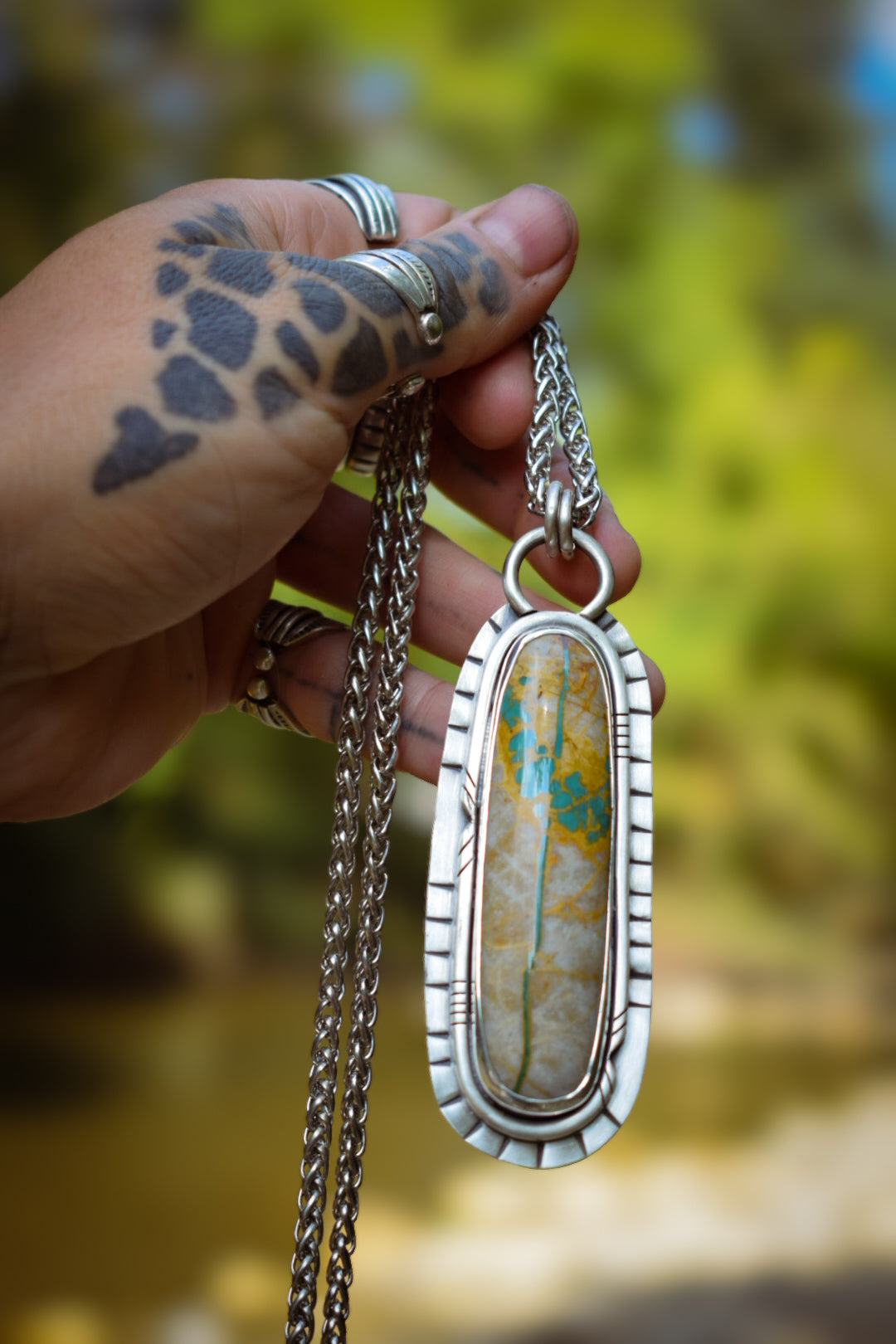 RIVIÈRE - Pendentif Turquoise Royston