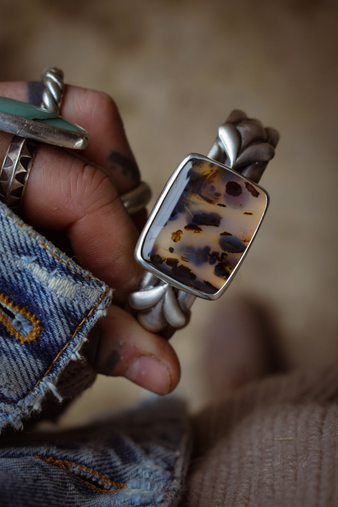 MONTANA - Bracelet en Argent & Agate du Montana