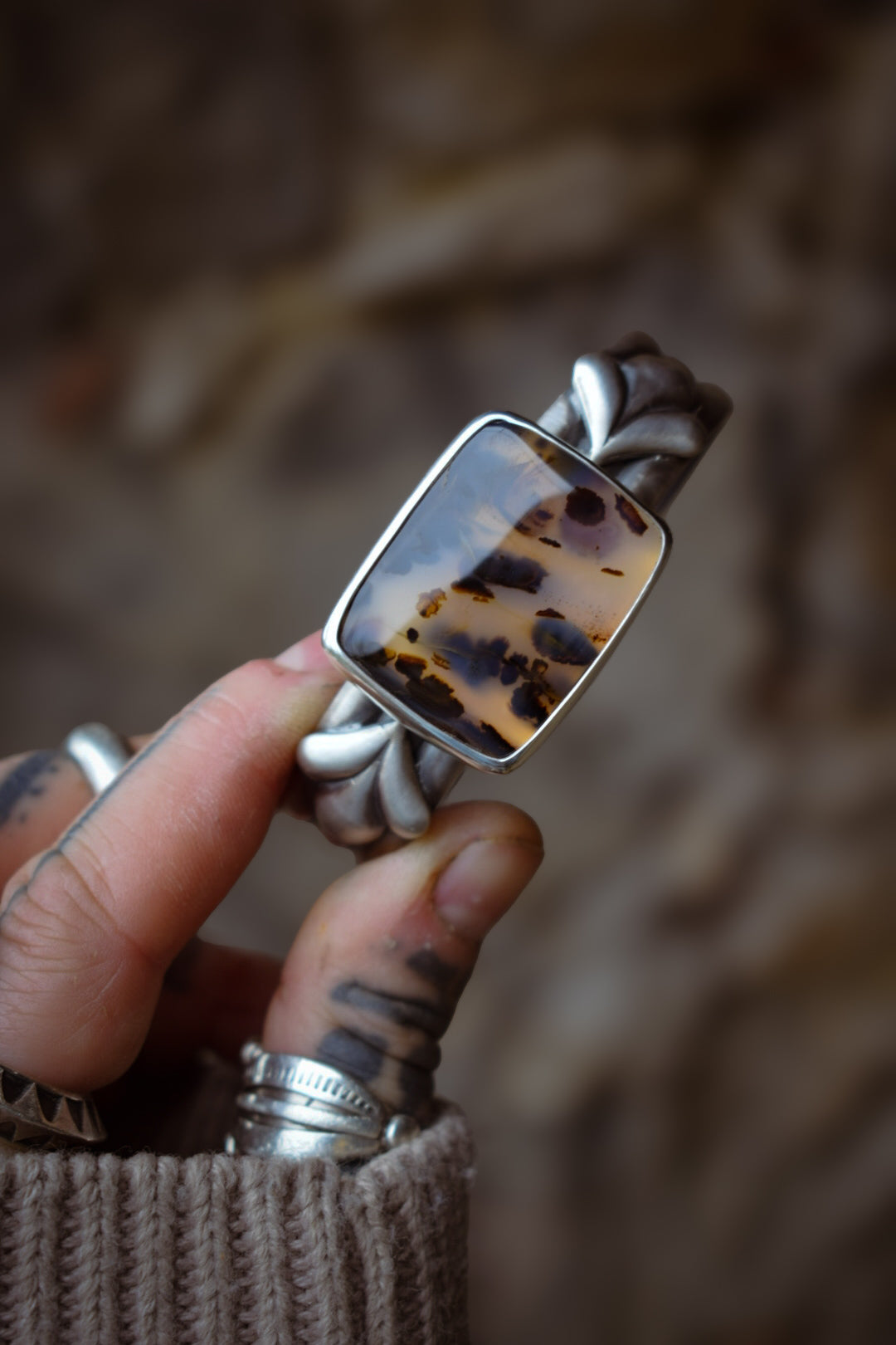 MONTANA - Bracelet en Argent & Agate du Montana