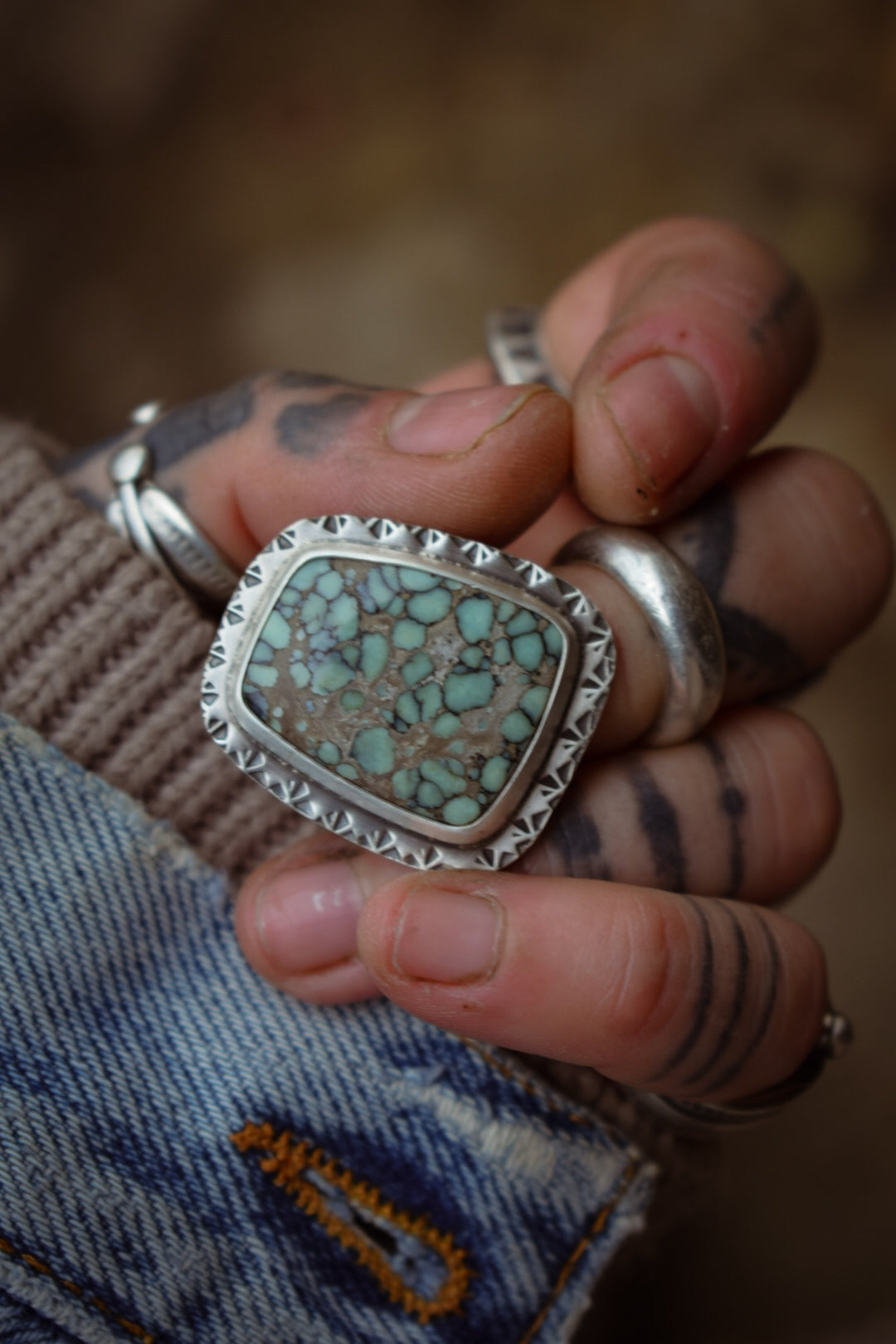 BLOOM - Bague T57 en Argent & Variscite Desert Bloom