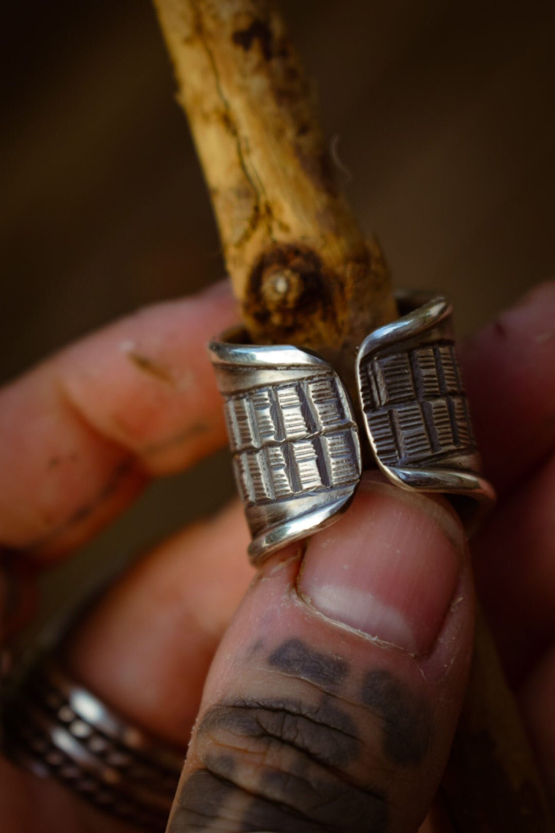 GEOMETRY - Bague réglable en Argent