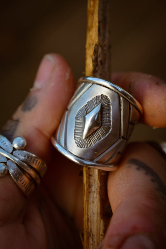 GEOMETRY - Bague réglable en Argent
