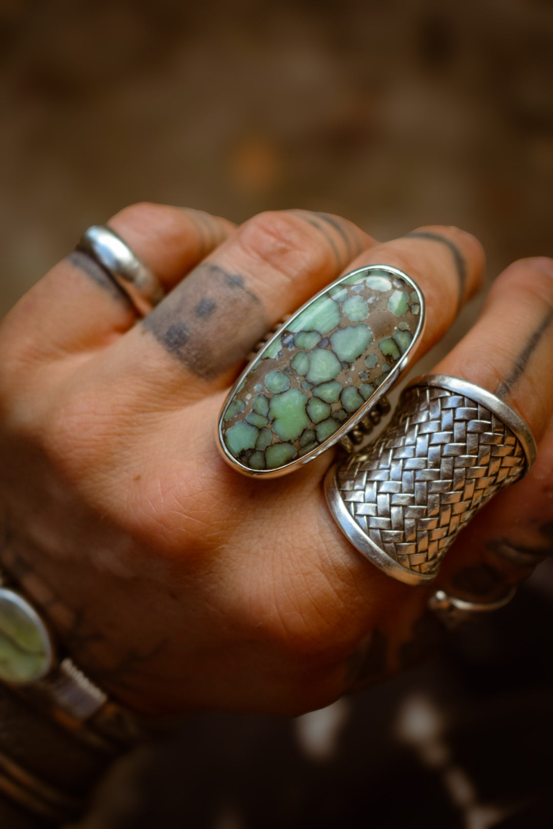 BLOOM - Bague T54 en Argent & Variscite Desert Bloom
