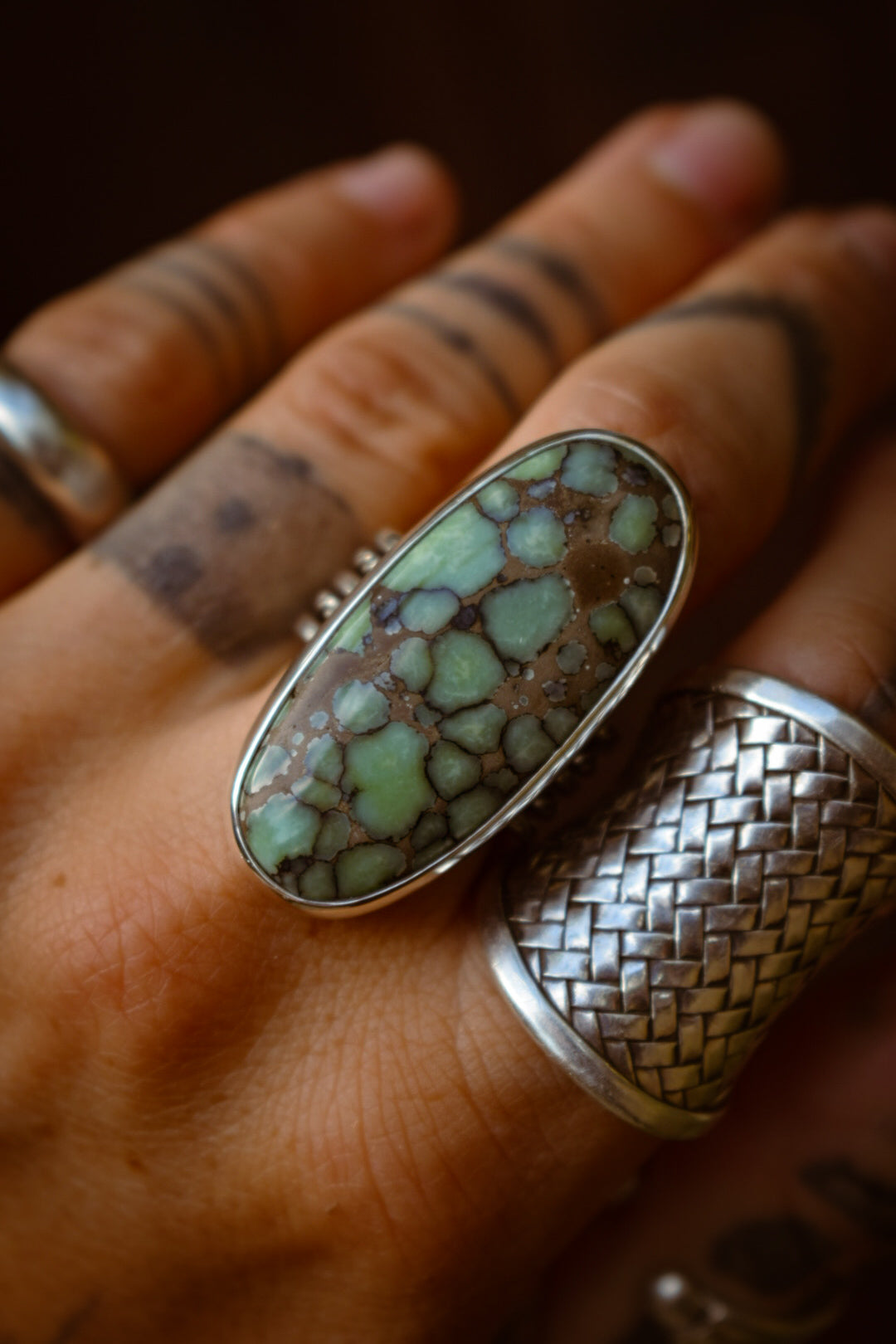 BLOOM - Bague T54 en Argent & Variscite Desert Bloom