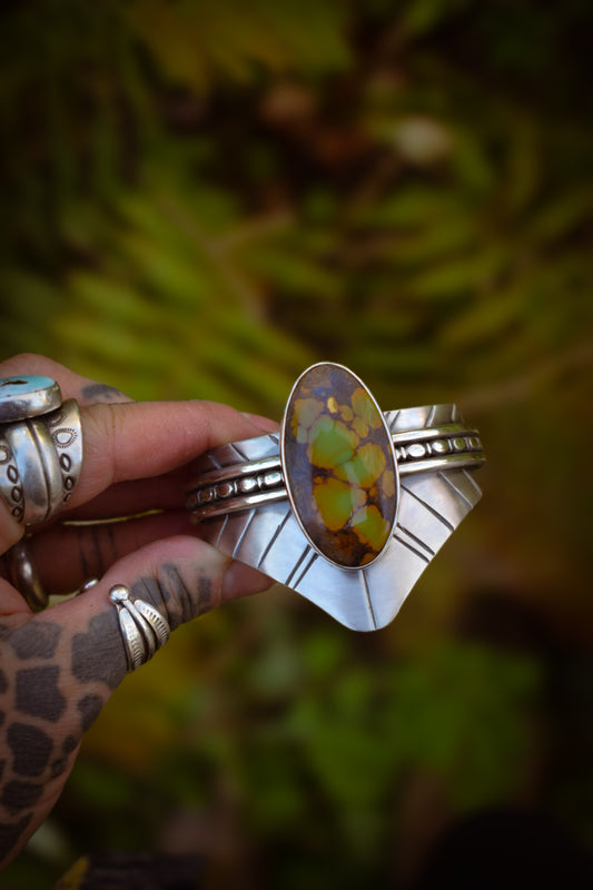 TERRE - Bracelet en Argent & Turquoise Hubei