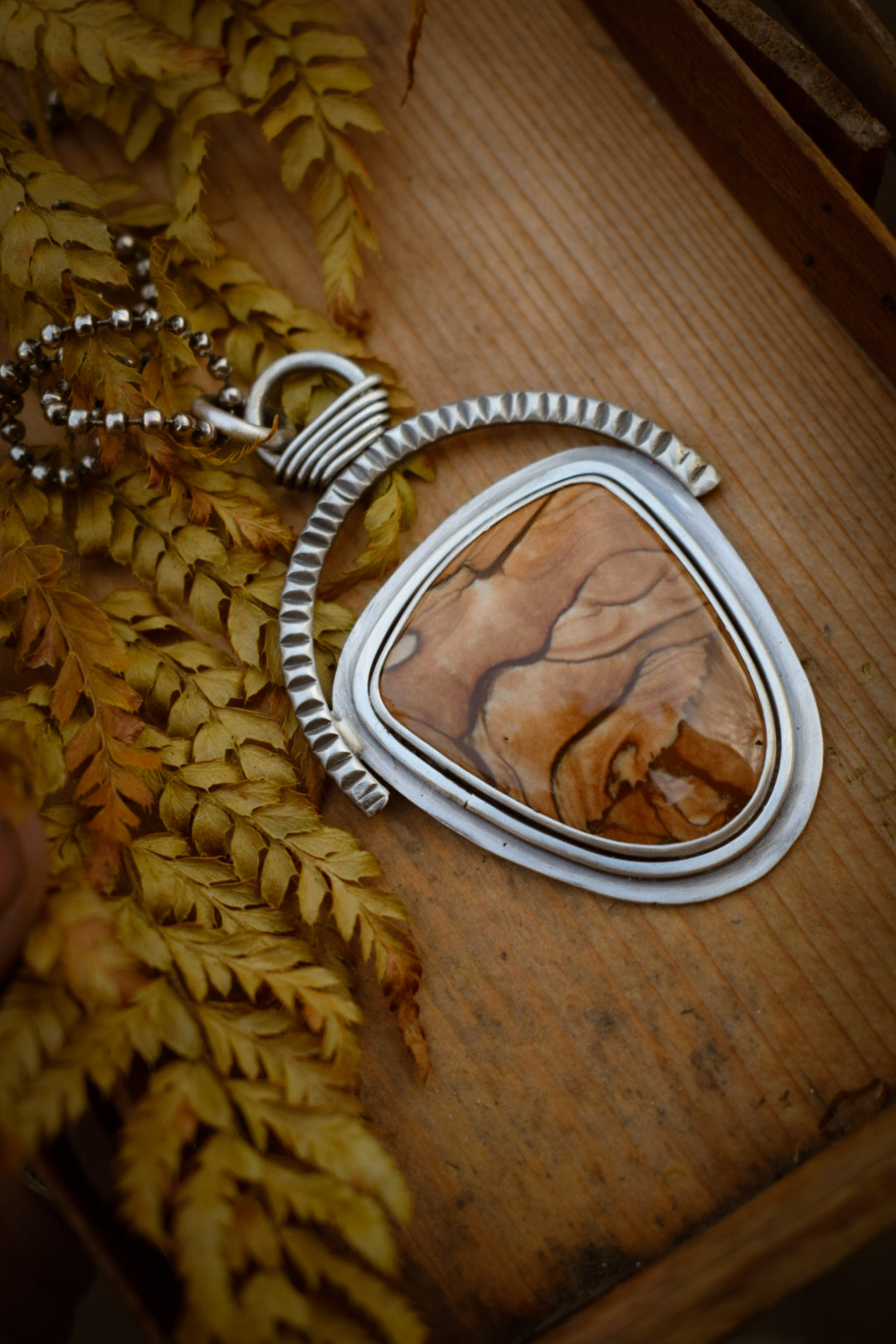 PAYSAGE - Pendentif en Argent & Jaspe Biggs