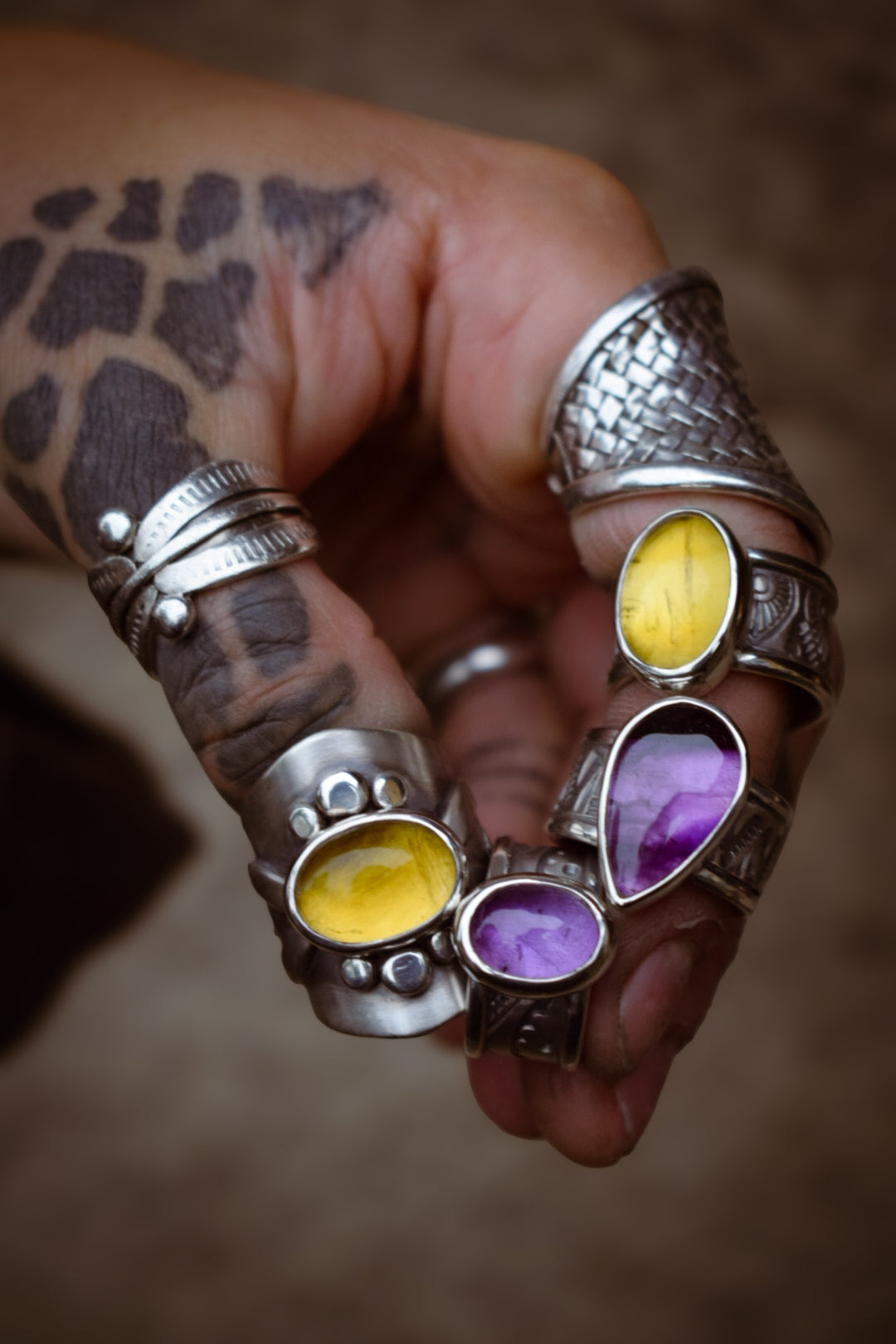 VIOLETTE - Bague T52 en Argent & Améthyste