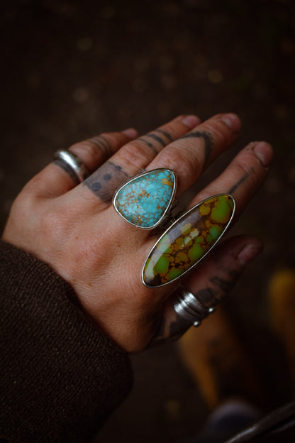 ROYSTON : Bague T57 en Argent & Turquoise Royston