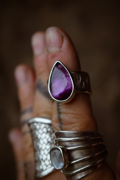 VIOLETTE - Bague T52 en Argent & Améthyste