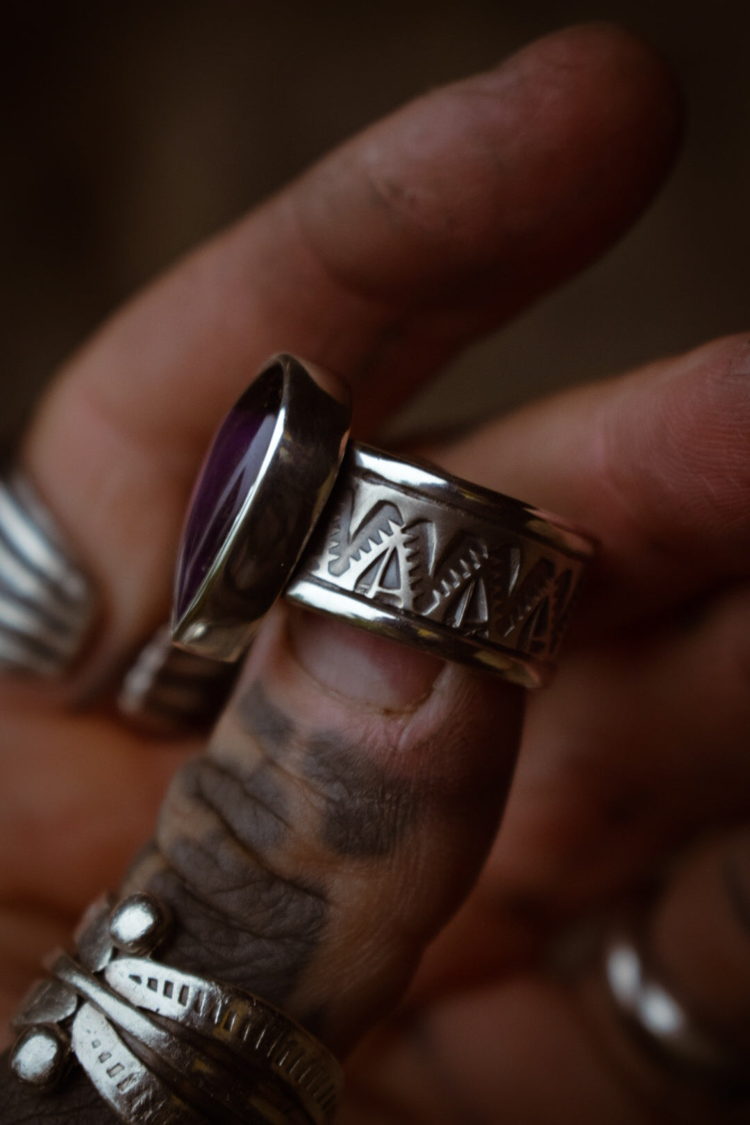 VIOLETTE - Bague T52 en Argent & Améthyste