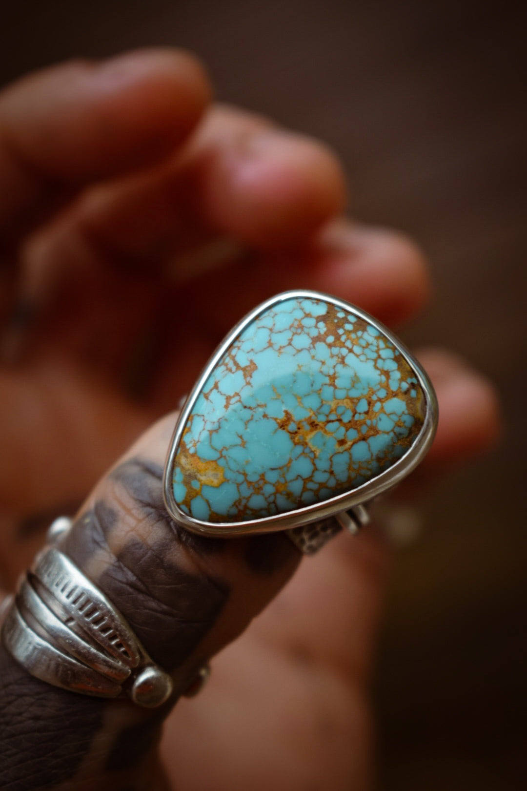 ROYSTON : Bague T57 en Argent & Turquoise Royston