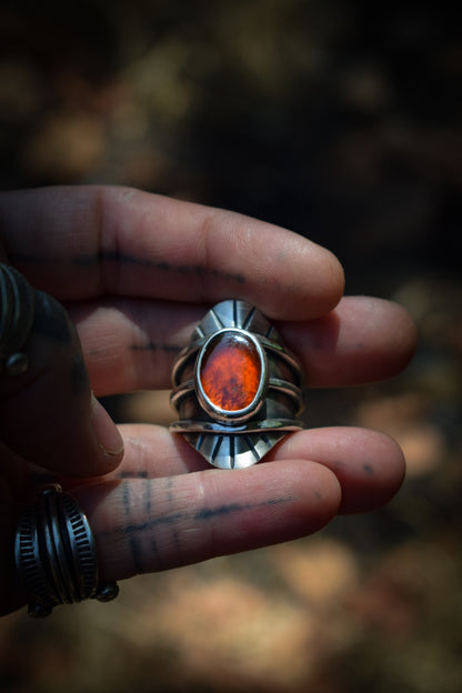 ROYAL - Bague réglable Grenat
