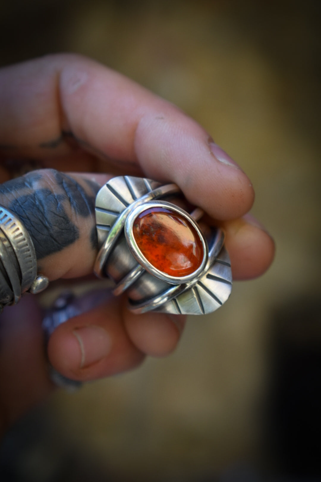 ROYAL - Bague réglable Grenat