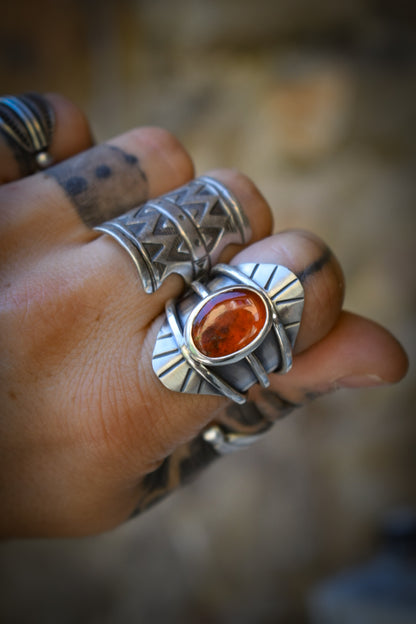 ROYAL - Bague réglable Grenat