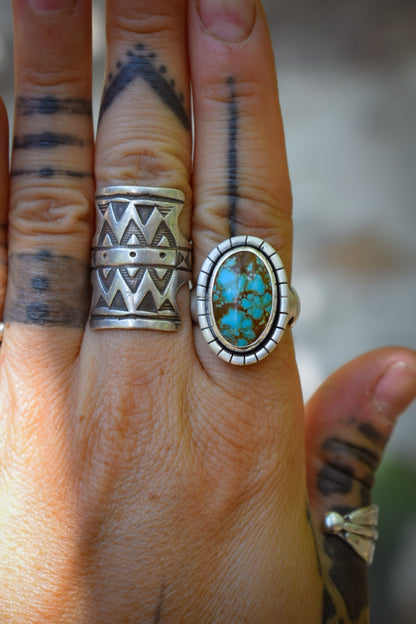 NUMBER EIGHT- Bague T56 Turquoise #8