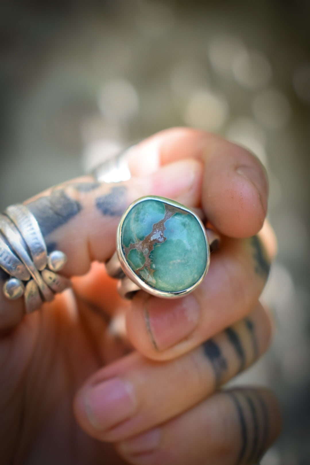 DAMELE - Bague T57 Variscite Damele