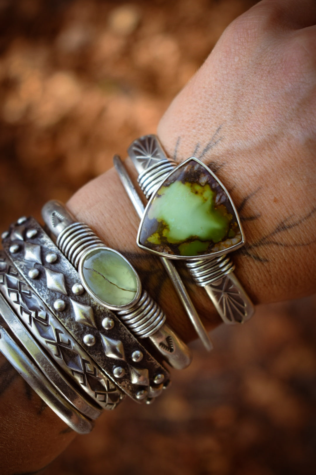 MARÉCAGES - Bracelet en Argent & Chinese Turquoise