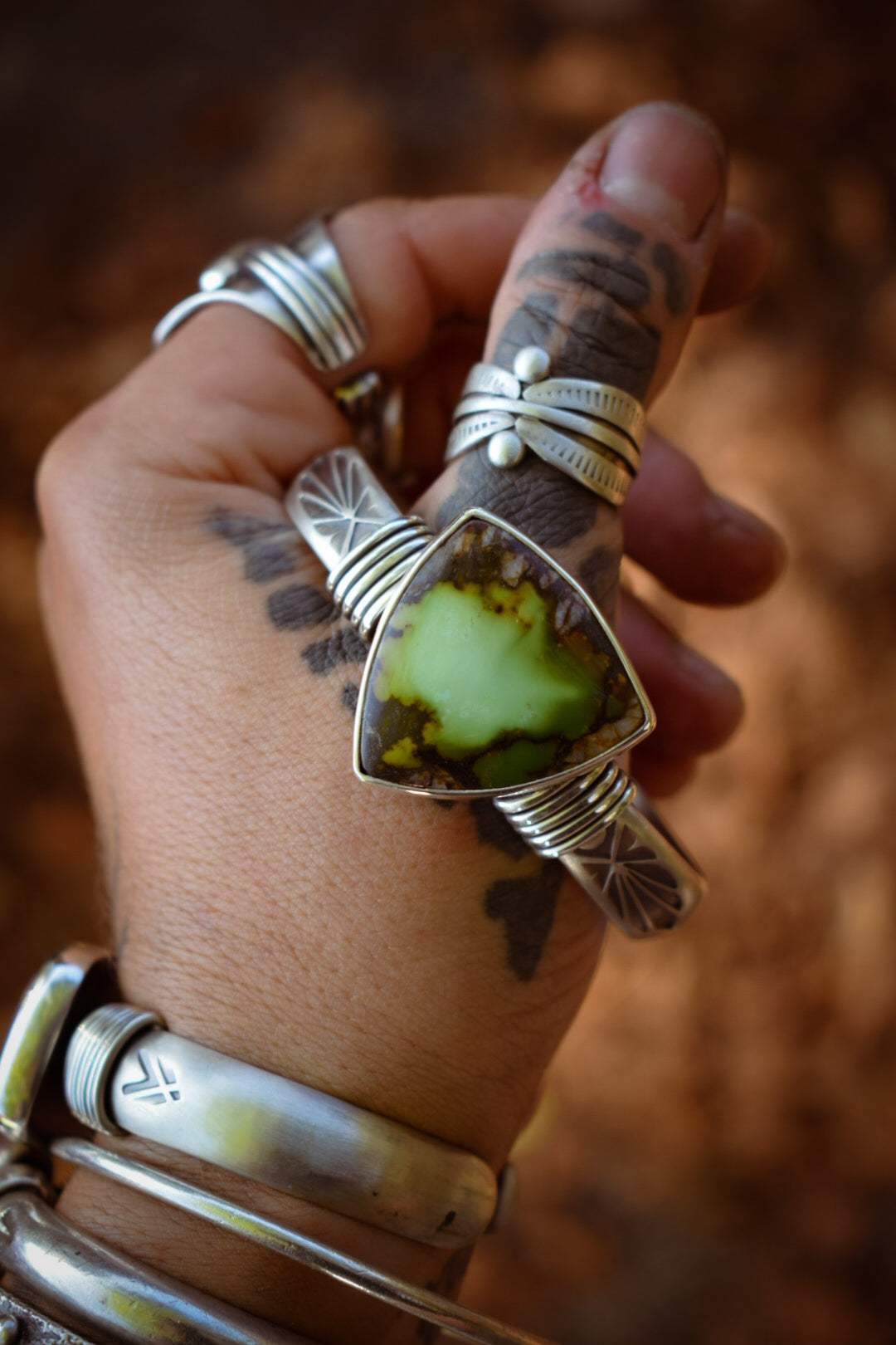 MARÉCAGES - Bracelet en Argent & Chinese Turquoise