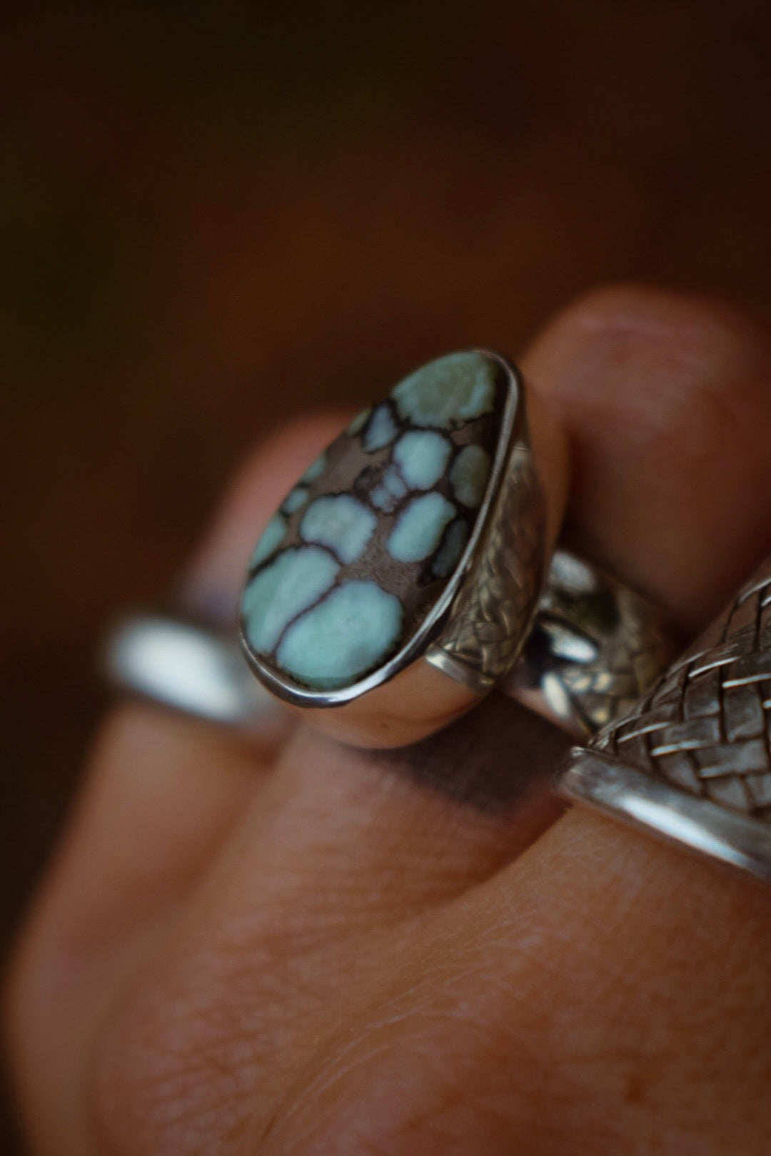 BLOOM - Bague T50/50,5 en Argent & Variscite Desert Bloom