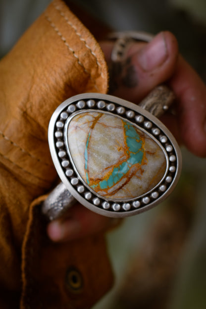 RIVER - Bracelet en Argent & Turquoise Ribbon Royston